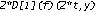 2*D[1](f)(2*t,y)