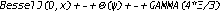BesselJ(0,x) - Theta(psi) - GAMMA(4*Xi/3)
