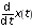 diff(x(t),t)