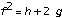 f^2=h+2*g