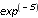 exp^(-s)