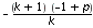 -(k+1)*(-1+p)/k