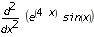 d^2/dx^2&*``(exp(4*x)*sin(x))