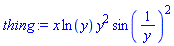 x*ln(y)*y^2*sin(1/y)^2
