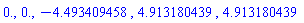 0., 0., -4.493409458, 4.913180439, 4.913180439