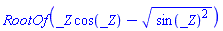 RootOf(_Z*cos(_Z)-(sin(_Z)^2)^(1/2))