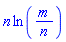 n*ln(m/n)