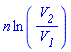 n*ln(V__2/V__1)