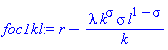 r-lambda*k^sigma*sigma*l^(1-sigma)/k