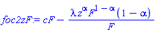cF-lambda*z^alpha*F^(1-alpha)*(1-alpha)/F