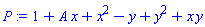 1+A*x+x^2-y+y^2+x*y