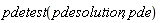pdetest(pdesolution, pde)