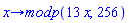 proc (x) options operator, arrow; modp(13*x, 256) end proc