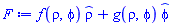 f(rho, phi)*_rho+g(rho, phi)*_phi
