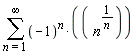 sum((-1)^n*n^(1/n), n = 1 .. infinity)