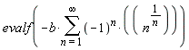 evalf(-b*(sum((-1)^n*n^(1/n), n = 1 .. infinity)))