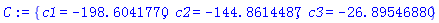 {c1 = -198.6041770, c2 = -144.8614487, c3 = -26.89546880}