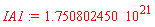 0.1750802450e22