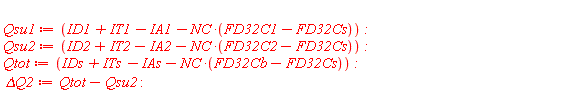 Qsu1 := ID1+IT1-IA1-NC*(FD32C1-FD32Cs); Qsu2 := ID2+IT2-IA2-NC*(FD32C2-FD32Cs); Qtot := IDs+ITs-IAs-NC*(FD32Cb-FD32Cs); `ΔQ2` := Qtot-Qsu2