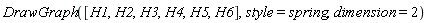 DrawGraph([H1, H2, H3, H4, H5, H6], style = spring, dimension = 2)