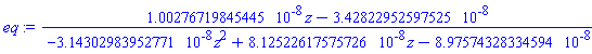 (HFloat(1.0027671984544524e-8)*z-HFloat(3.4282295259752474e-8))/(-HFloat(3.1430298395277063e-8)*z^2+HFloat(8.125226175757262e-8)*z-HFloat(8.975743283345938e-8))