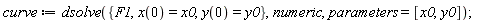 curve := dsolve({F1, x(0) = x0, y(0) = y0}, numeric, parameters = [x0, y0])