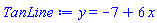 y = -7+6*x