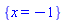 {x = -1}
