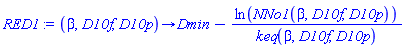 proc (beta, D10f, D10p) options operator, arrow; Dmin-ln(NNo1(beta, D10f, D10p))/keq(beta, D10f, D10p) end proc