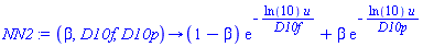 proc (beta, D10f, D10p) options operator, arrow; (1-beta)*exp(-ln(10)*u/D10f)+beta*exp(-ln(10)*u/D10p) end proc