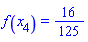 f(x[4]) = 16/125