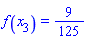 f(x[3]) = 9/125