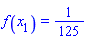 f(x[1]) = 1/125