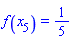f(x[5]) = 1/5