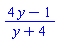 (4*y-1)/(y+4)
