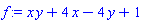 x*y+4*x-4*y+1