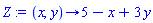 proc (x, y) options operator, arrow; 5-x+3*y end proc