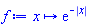 proc (x) options operator, arrow; exp(-abs(x)) end proc