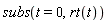 subs(t = 0, rt(t))