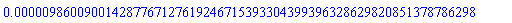 0.9860090014287767127619246715393304399396328629820851378786298e-5