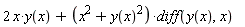 2*x*y(x)+(x^2+y(x)^2)*(diff(y(x), x))