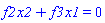 f2*x2+f3*x1 = 0