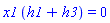 x1*(h1+h3) = 0