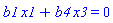 b1*x1+b4*x3 = 0
