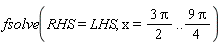 fsolve(RHS = LHS, x = 3*Pi*(1/2) .. 9*Pi*(1/4))
