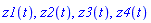 z1(t), z2(t), z3(t), z4(t)