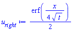 (1/2)*erf((1/4)*x/t^(1/2))