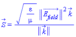 S_(x, y, z, t) = (varepsilon/mu)^(1/2)*Physics:-Vectors:-Norm(E__field_(x, y, z, t))^2*k_/Physics:-Vectors:-Norm(k_)