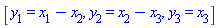 [y[1] = x[1]-x[2], y[2] = x[2]-x[3], y[3] = x[3]]