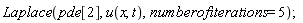 Laplace(pde[2], u(x, t), numberofiterations = 5);